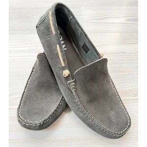 Roan El Dorado Suede Driving Loafers Slip On Shoes 10.5 Charcoal Gray Excellent